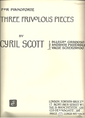 Picture of Cyril Scott, Valse Scherzando from "Three Frivolous Pieces", piano solo