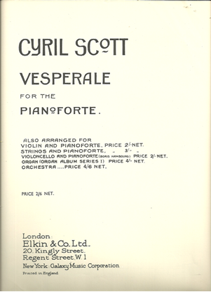 Picture of Vesperale, Cyril Scott, piano solo 