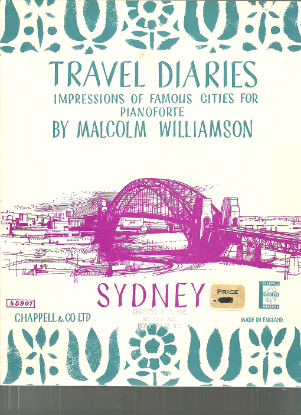 Picture of Sydney, Travel Diaries, Malcolm Williamson, piano solo