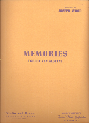 Picture of Memories, Egbert van Alstyne, paraphrased for violin & piano by Joseph Wood