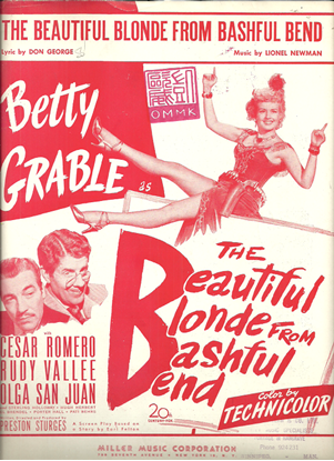 Picture of The Beautiful Blonde from Bashful Bend, movie title song, Don George & Lionel Newman