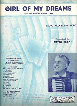 Picture of Girl of My Dreams, Sunny Clapp, arr. Pietro Deitro, accordion solo