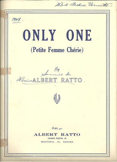 Picture of Only One (Petite femme cherie), Albert Ratto