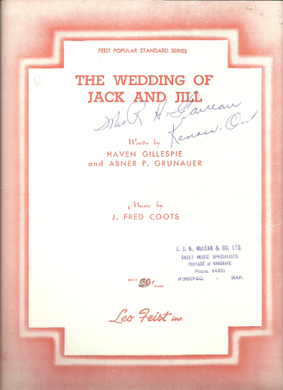 Picture of The Wedding of Jack and Jill, Haven Gillespie/ Abner P. Grunauer/ J. Fred Coots