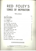 Picture of Red Foley's Songs of Inspiration, songbook