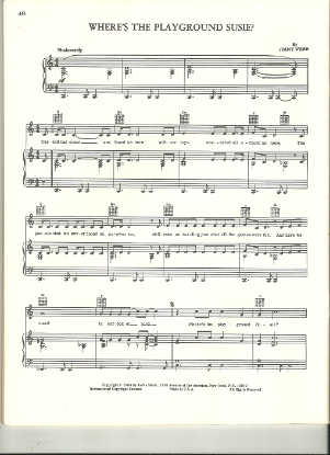 Picture of Where's the Playground Susie, Jimmy Webb, recorded by Glen Campbell, pdf copy 