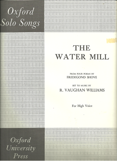 Picture of The Water Mill, R. Vaughan Williams, high voice solo