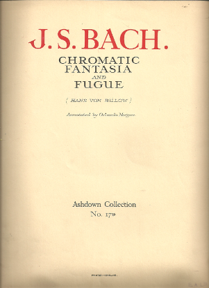 Picture of J. S. Bach, Chromatic Fantasia & Fugue, ed. Hans von Bulow & Orlando Morgan