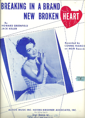 Picture of Breaking in a Brand New Heart (red heart on cover), Howard Greenfield & Jack Keller, recorded by Connie Francis