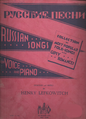 Picture of Russian Songs, edited Henry Lefkowitch