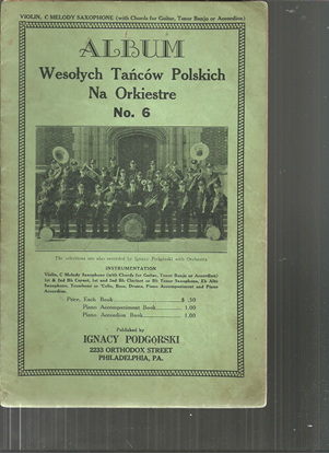 Picture of Polish Dance Album No.  6, arr. Ignacy Podgorski, violin songbook