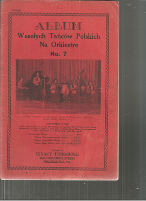 Picture of Polish Dance Album No.  7, arr. Ignacy Podgorski, violin songbook
