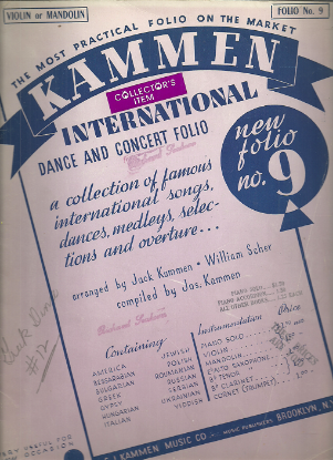 Picture of Kammen International Dance Folio No. 9, violin 