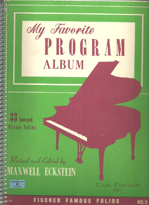 Picture of My Favorite Program Album, ed. Maxwell Eckstein, piano solo
