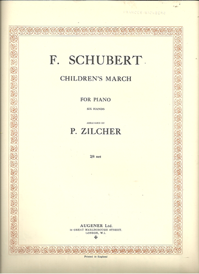 Picture of Children's March, Franz Schubert, arr. P. Zilcher for 1 piano 6 hands