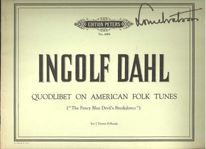Picture of Quodlibet on American Folk Tunes (The Fancy Blue Devil's Breakdown), Ingolf Dahl, 2 piano 8 hands