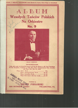 Picture of Polish Dance Album No.  9, arr. Ignacy Podgorski, violin songbook