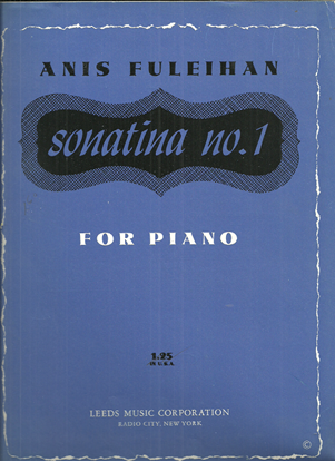 Picture of Sonatina No. 1, Anis Fuleihan, piano solo 