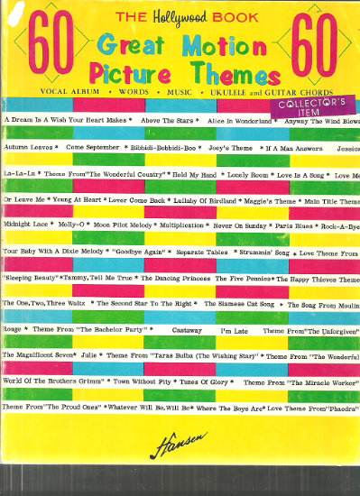 Picture of 60 Great Motion Picture Themes, The Hollywood Book