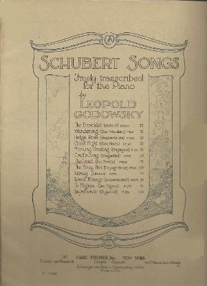 Picture of The Trout, Die Forelle, Franz Schubert, transcribed by Leopold Godowsky,