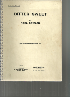 Picture of Bitter Sweet, Noel Coward, libretto/actor's script