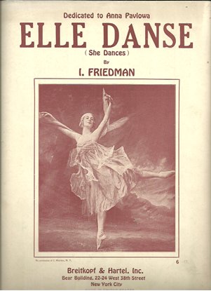 Picture of Elle Danse, Ignaz Friedman Op. 10 No. 5, dedicated to Anna Pavlowa, piano solo 