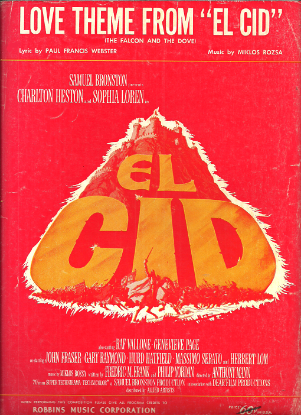 Picture of Love Theme from "El Cid" (The Falcon & the Dove), Paul Francis Webster & Miklos Rozsa