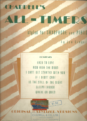 Picture of Chappell's All-Timers, arr. by Lou Singer for alto sax & piano