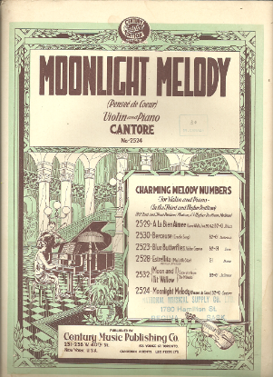 Picture of Moonlight Melody, Artruro Cantore, ed. Calvin Grooms, violin solo 