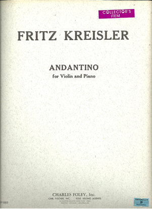 Picture of Andantino in the Style of Martini, Fritz Kreisler, violin solo