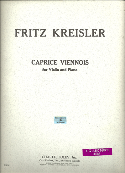 Picture of Caprice Viennois, Fritz Kreisler, violin solo
