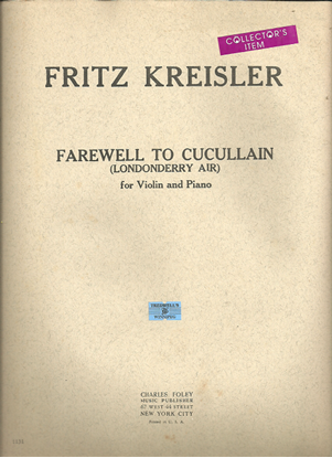 Picture of Farewell to Cucullain (Londonderry Air), Fritz Kreisler, violin solo 