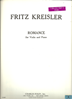 Picture of Romance Opus 4, Fritz Kreisler, violin solo 