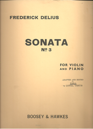 Picture of Sonata No. 3, Frederick Delius, viola solo 