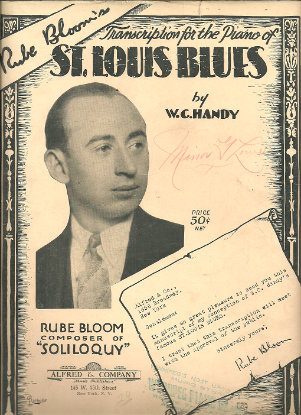 Picture of St. Louis Blues (1928 edition), W. C. Handy, arr. Rube Bloom, piano solo 