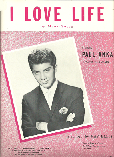 Picture of I Love Life, Mana-Zucca, recorded by Paul Anka
