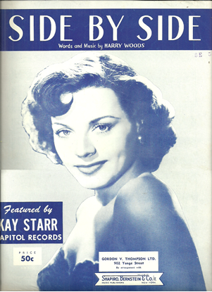 Picture of Side by Side, Harry Woods, recorded by Kay Starr