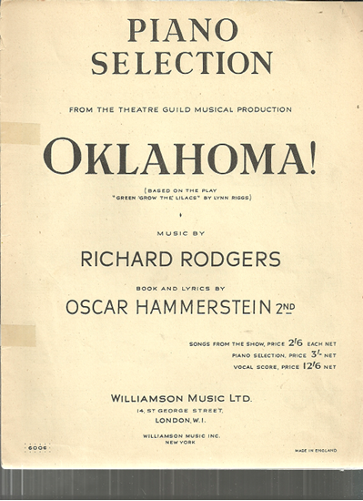 Picture of Oklahoma (British Edition), Rodgers & Hammerstein, piano solo selections