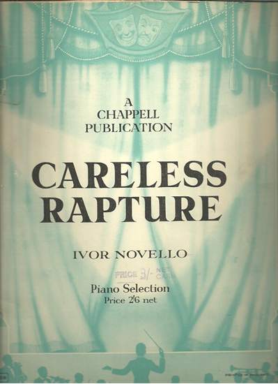 Picture of Careless Rapture, Ivor Novello, arr. George L. Zalva, piano solo selections