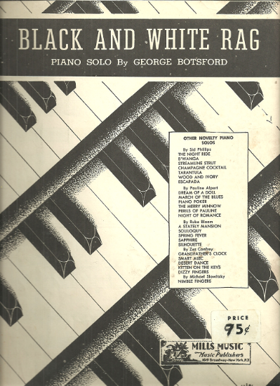 Picture of Black and White Rag, George Botsford, arr. Lou Leaman, piano solo 
