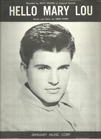 Picture of Hello Mary Lou, Gene Pitney, recorded by Ricky Nelson