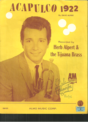Picture of Acapulco 1922, Dave Alpert, recorded by Herb Alpert & the Tijuana Brass, piano solo