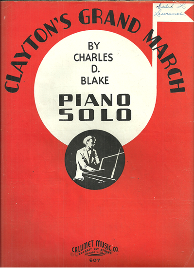 Picture of Clayton's Grand March, Charles D. Blake, piano solo