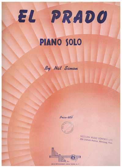Picture of El Prado, Nat Simon, piano solo 