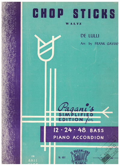 Picture of Chop Sticks, De Lulli, arr. Frank Gaviani, accordion solo