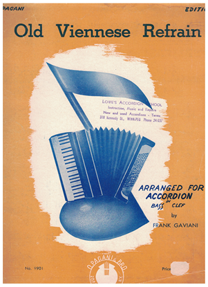 Picture of Old Viennese Refrain, arr. Frank Gaviani for accordion solo