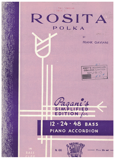 Picture of Rosita Polka, Frank Gaviani, accordion solo