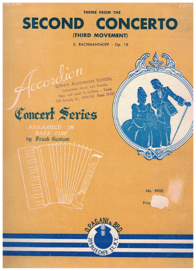 Picture of Second Concerto (3rd Movement), S. Rachmaninoff Op. 18, arr. Frank Gaviani, accordion solo