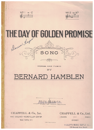 Picture of The Day of Golden Promise, Bernard Hamblen, high voice solo in Eb