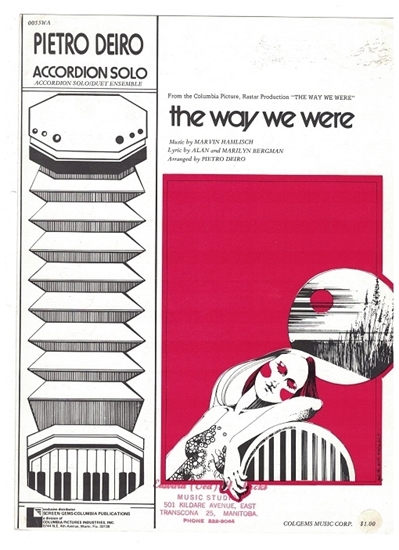 Picture of The Way We Were, Marvin Hamlisch/ Alan & Marilyn Bergman, arr. Pietro Deiro, accordion solo